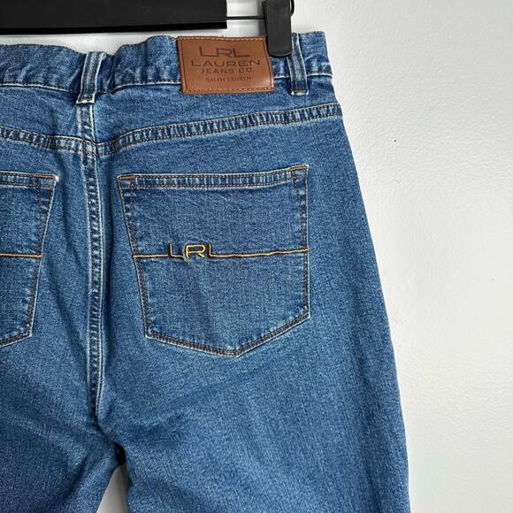 LRL Lauren Jeans Co‎ vintage Y2K classic straight medium wash denim sz 6 - Picture 1 of 8